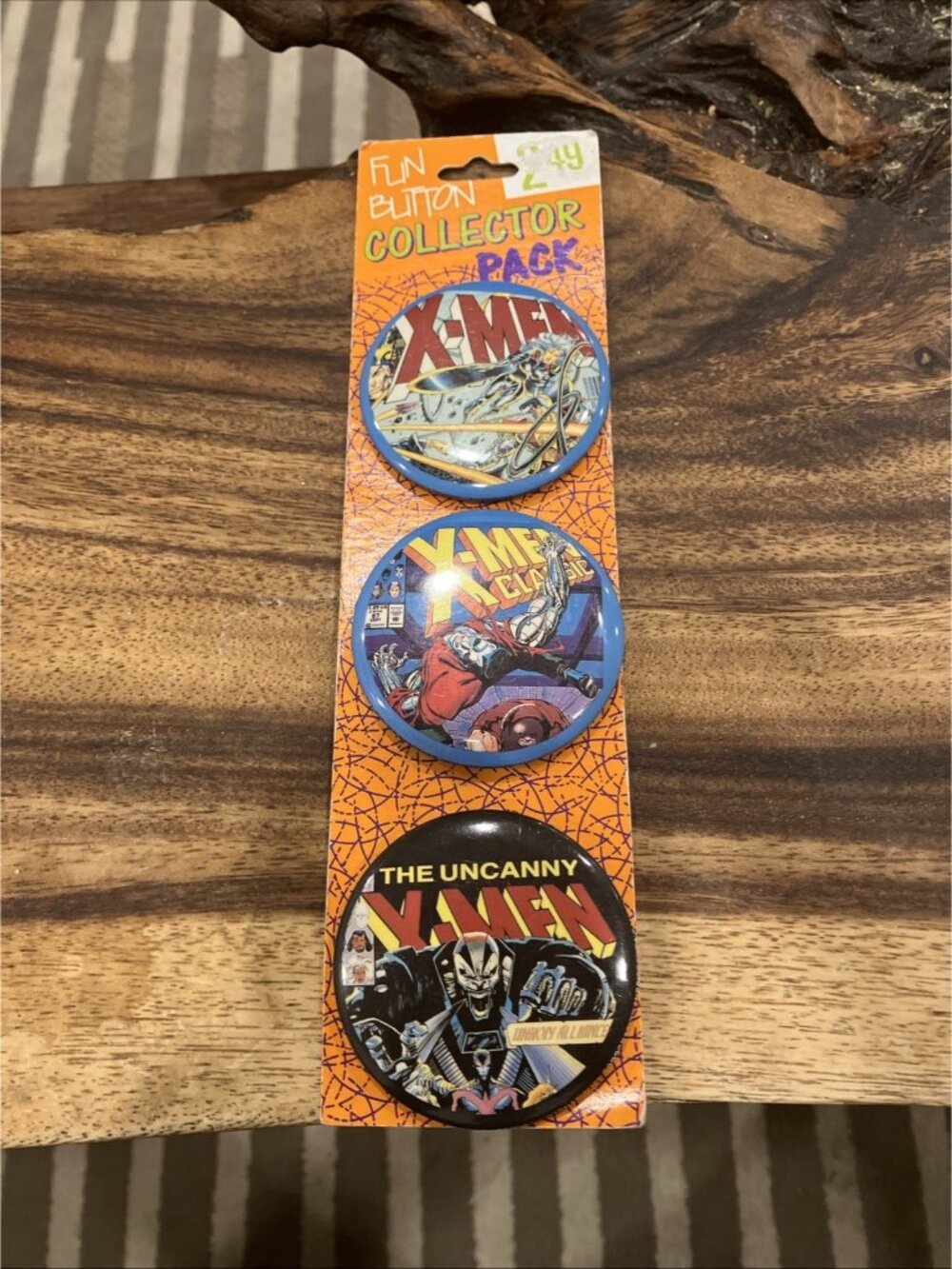 1992 Marvel  X-Men Collector's Pin Set of 3 Button Pins - New